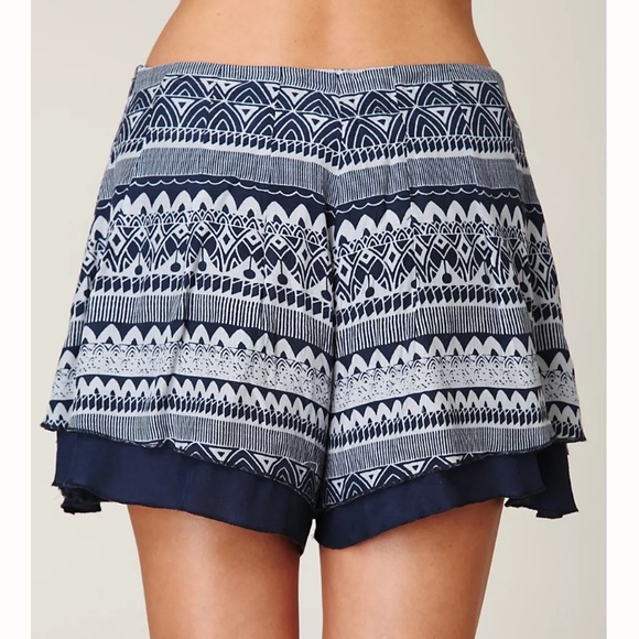 Free People Women’s Lost Temple High Rise Skort Shorts Navy Size 8 - Picture 4 of 13